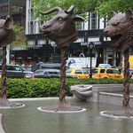 Ai Weiwei's "Circle of Animals/Zodiac Heads" at Grand Army Plaza in Manhattan   